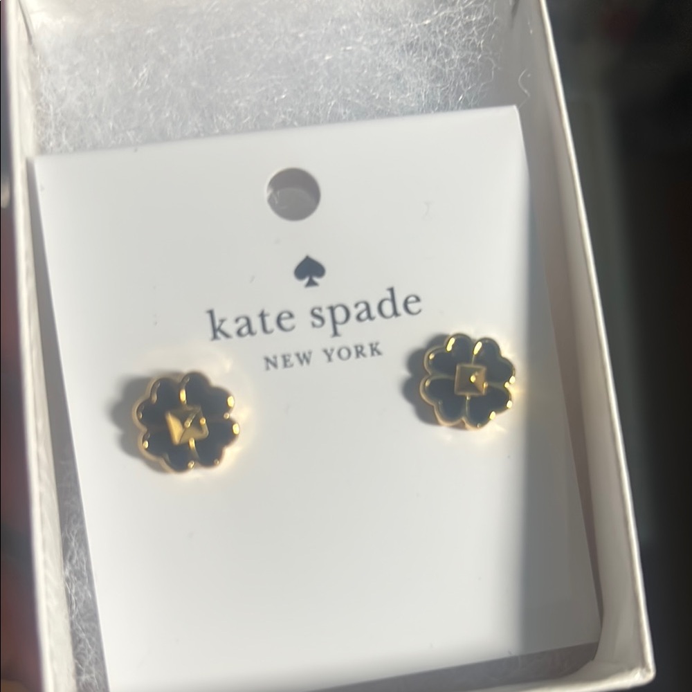 Kate Spade Black Flower Earrings